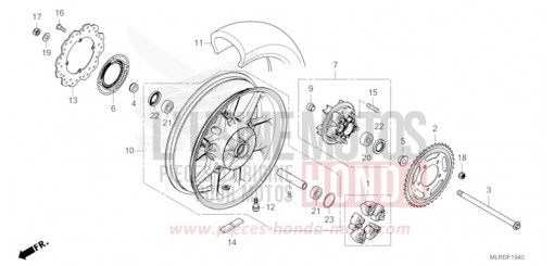 REAR WHEEL CB500XAR de 2024